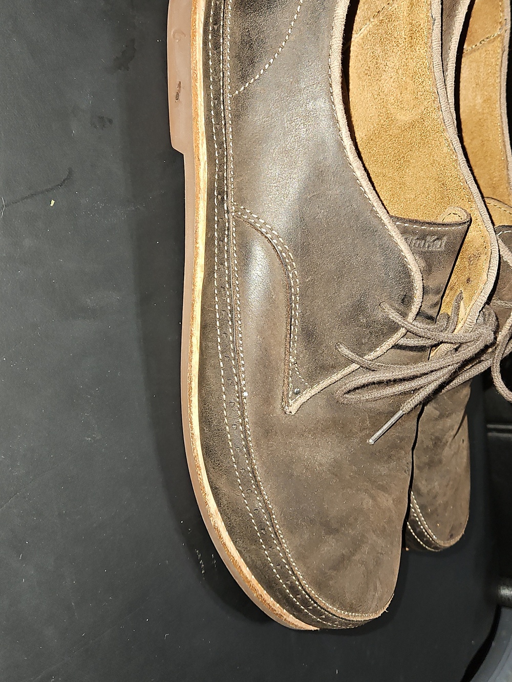 Olukai Honolulu Lace Men's Brown Leather Casual Shoes Size 11.5 - Picture 4 of 14